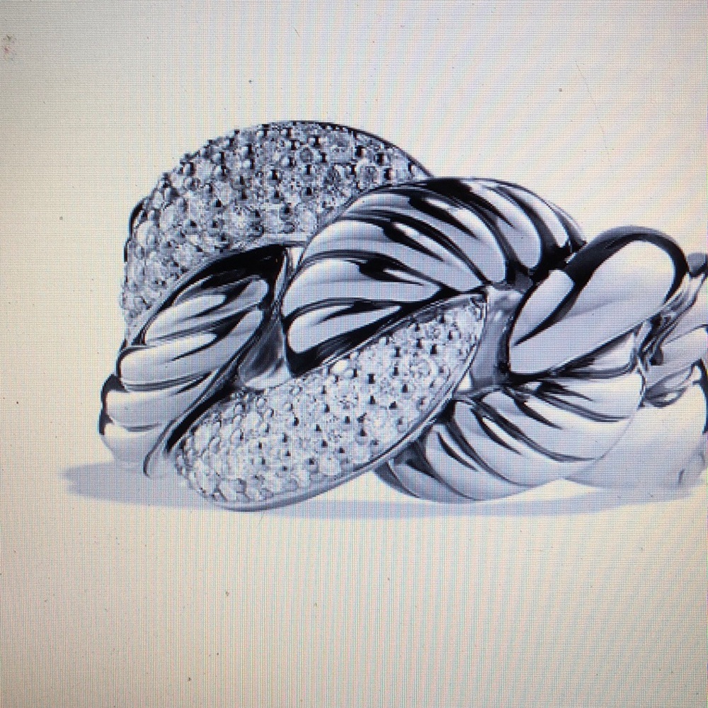 David Yurman Belmont Curb Link Ring with Diamonds